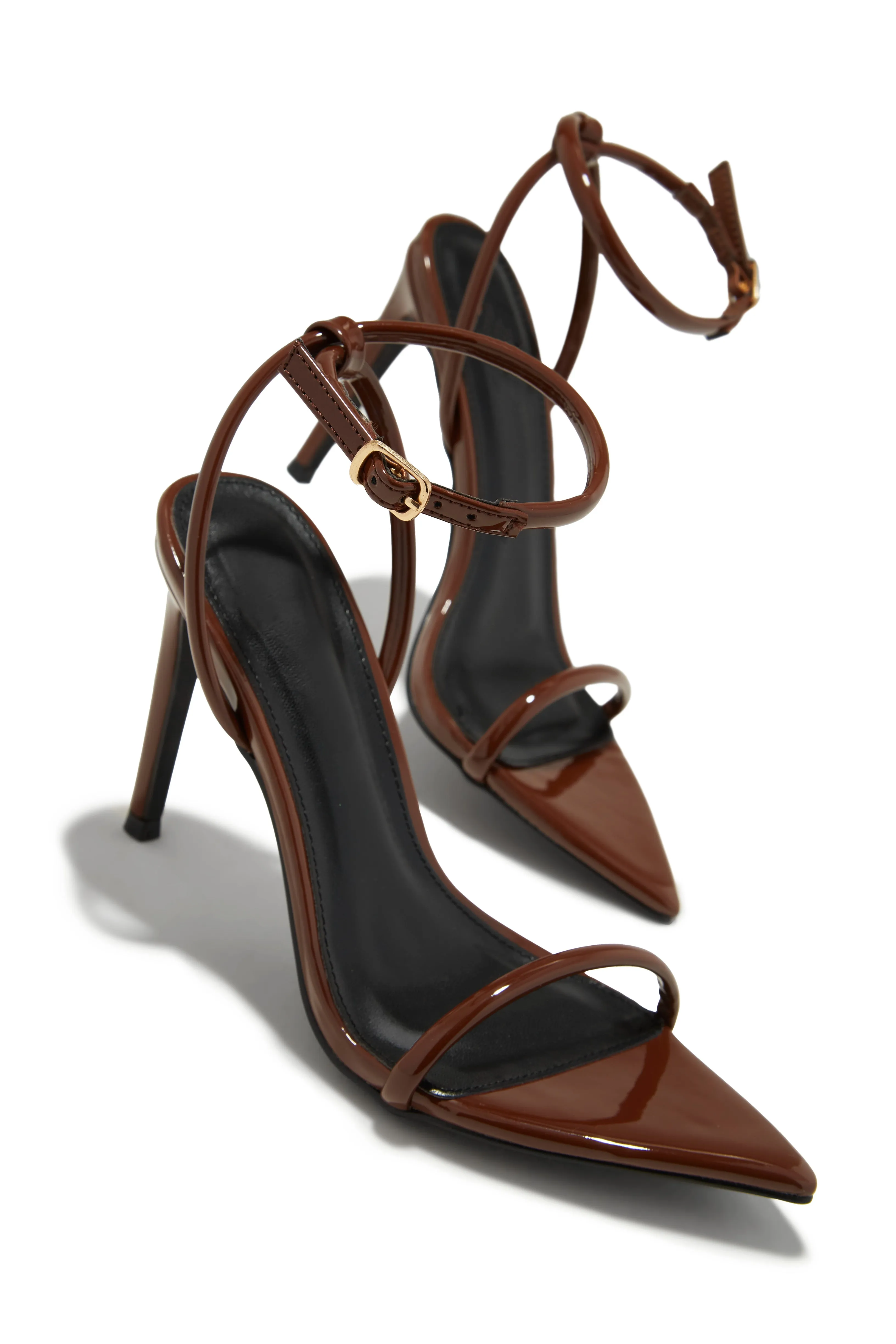 Anezia Single Sole High Heels - Brown