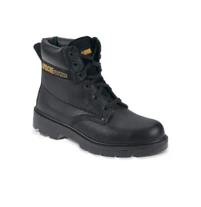 Apache S3 Water-Resistant Safety Boots with Steel Toe and Midsole - Unisex Sizes 3-14 (AP300)