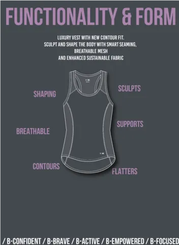 B-Confident Recycled Material Sports Vest | Petal