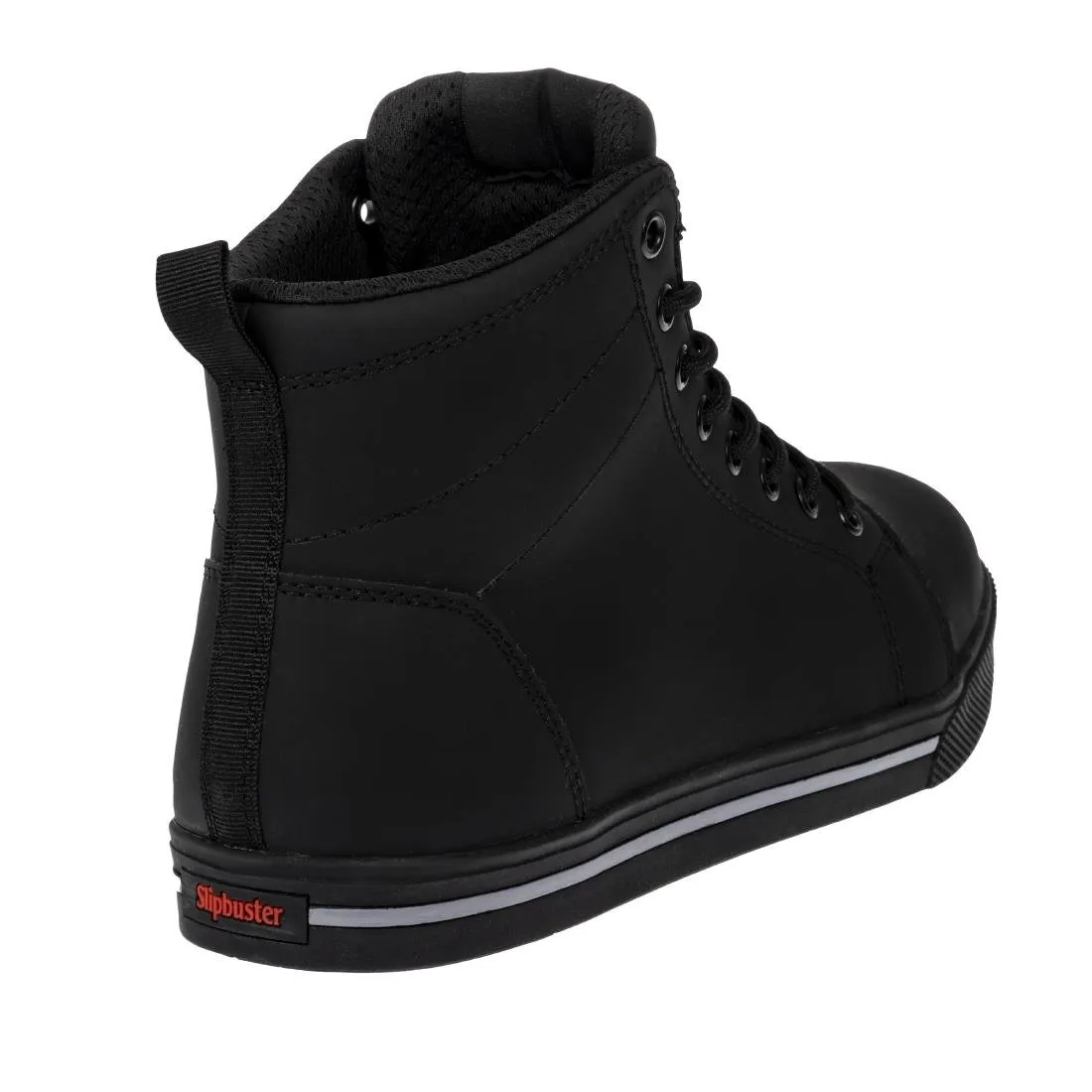 BA061-44 Slipbuster Recycled Microfibre Safety Hi Top Boots Matte Black 44