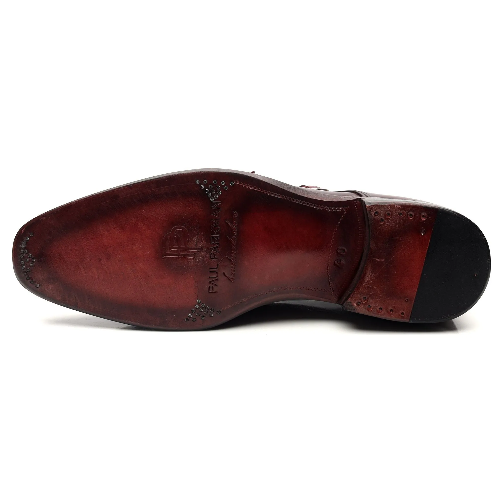 Burgundy Leather Double Monk Strap UK 6 EU 40