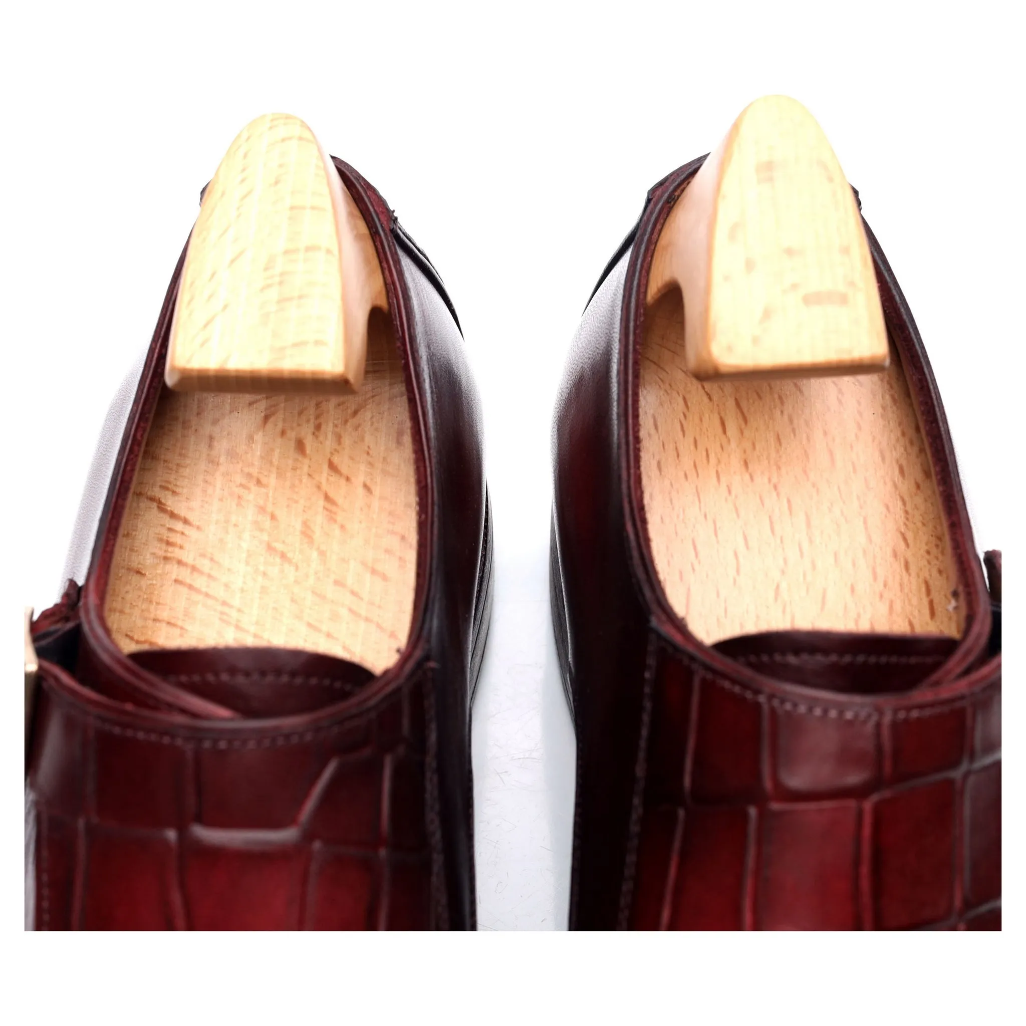 Burgundy Leather Double Monk Strap UK 6 EU 40