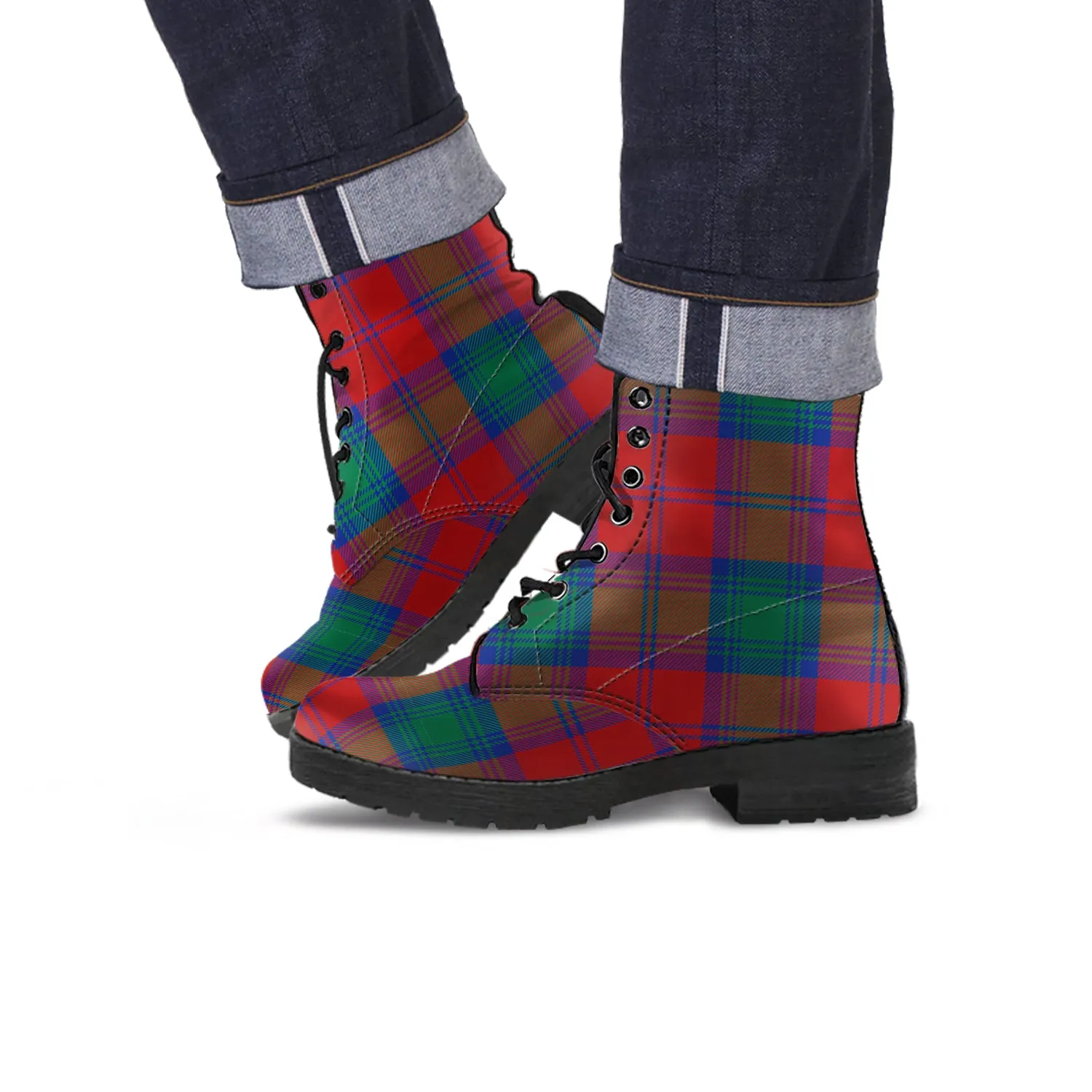 Byres (Byses) Tartan Leather Boots