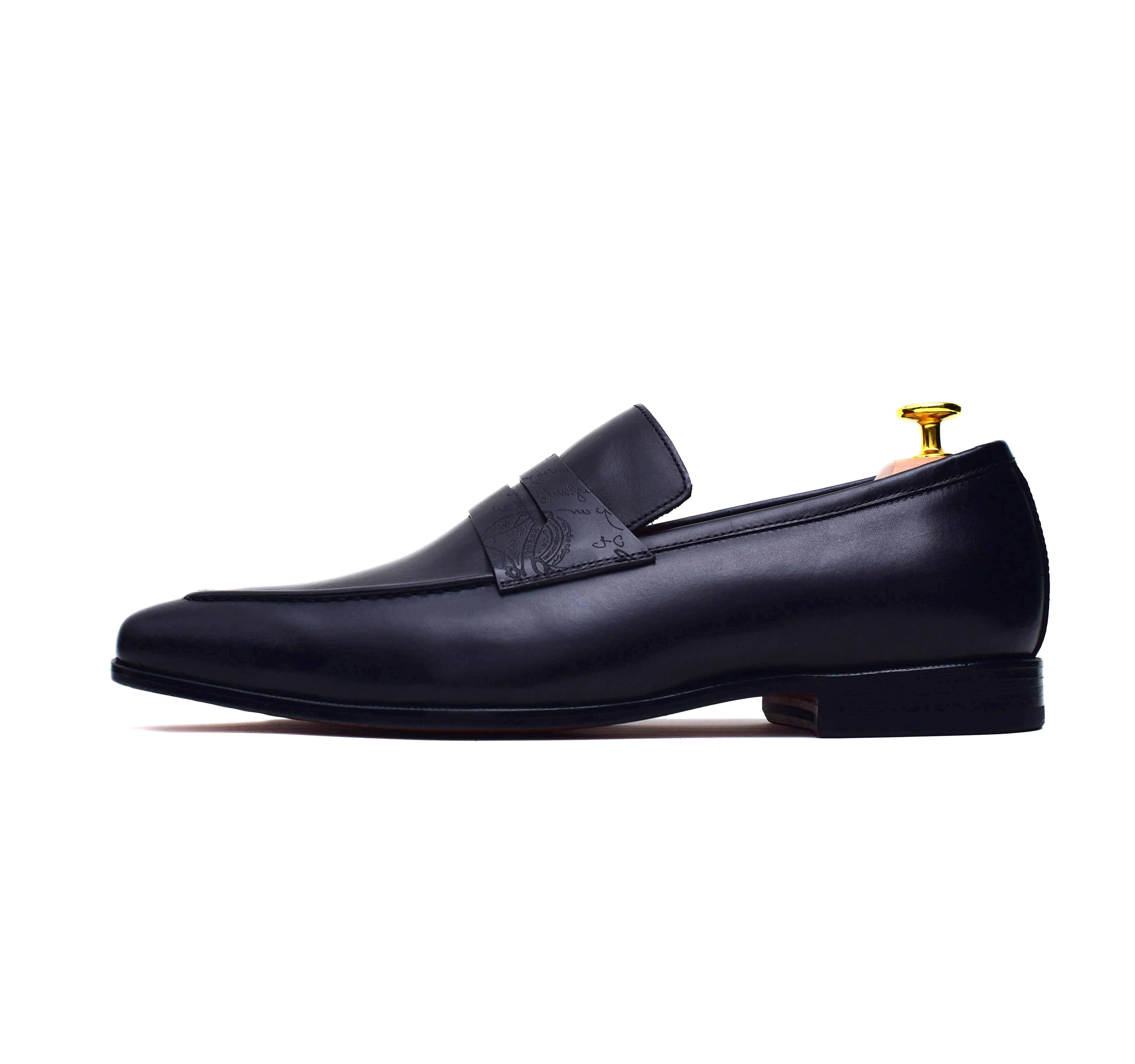 Carrera II - Black Leather Penny Shoes