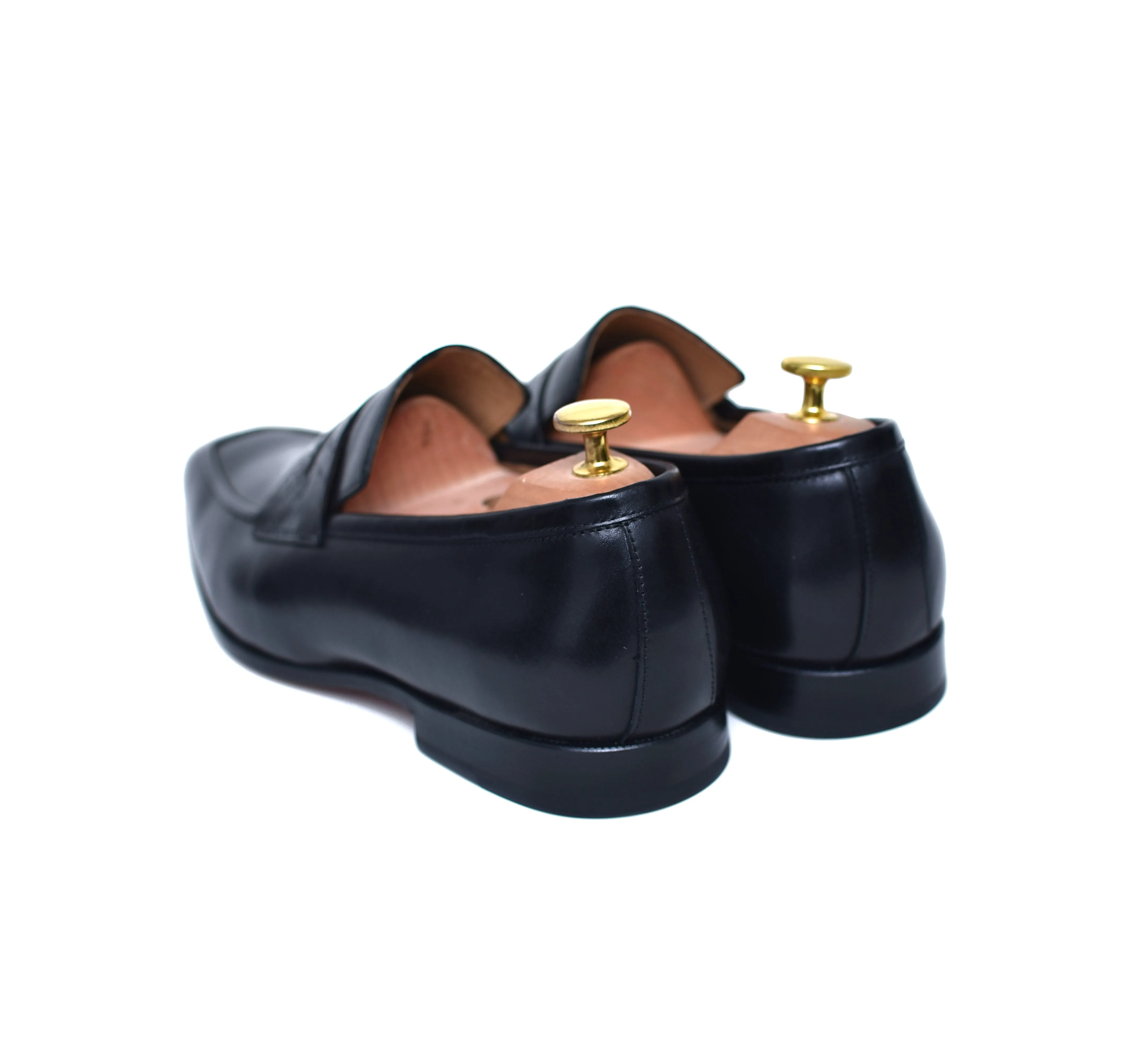 Carrera II - Black Leather Penny Shoes