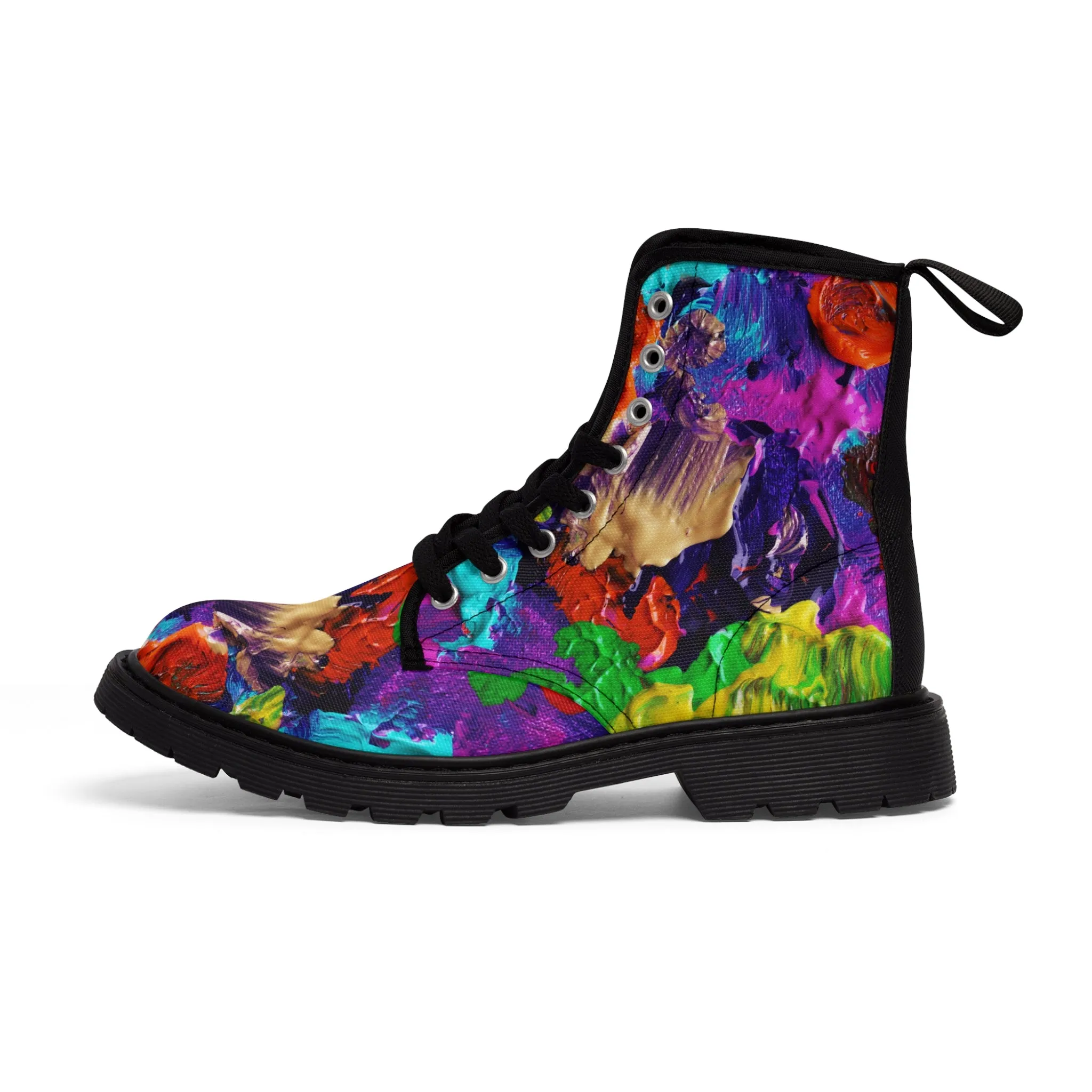 Color Paintings - Inovax Men's Canvas Boots