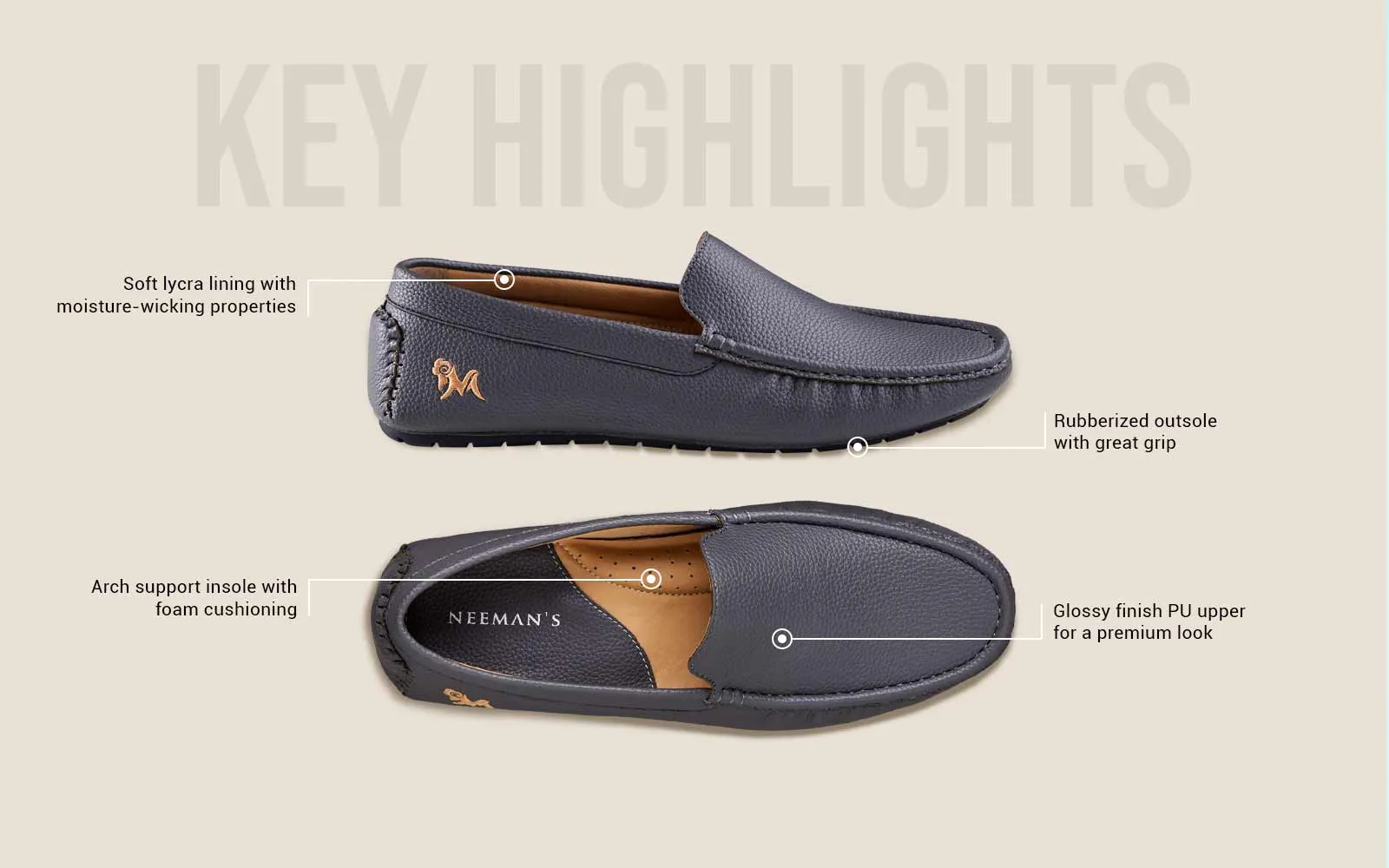 Dapper Loafers : Grey