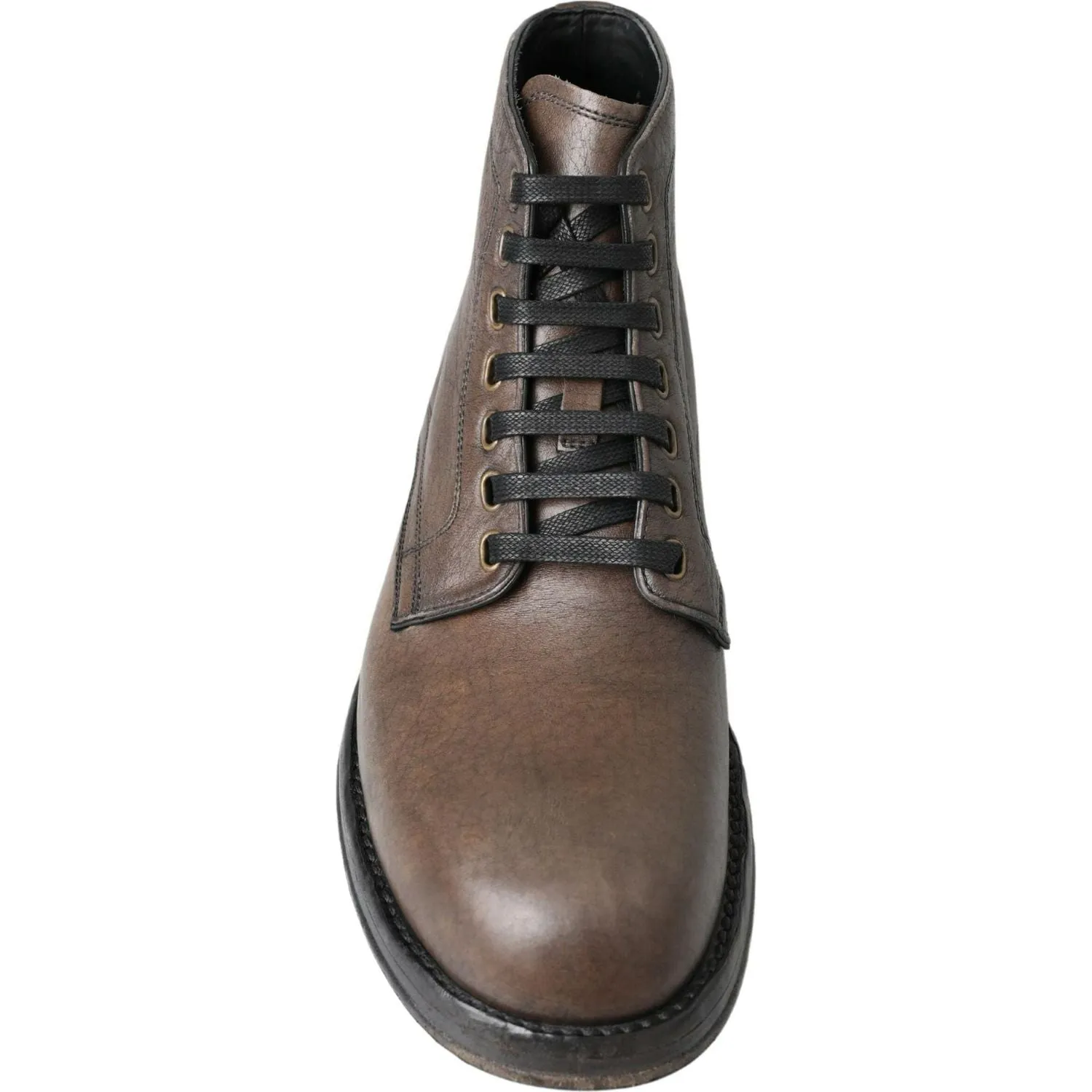 Dolce & Gabbana Elegant Horse Leather Lace-Up Boots