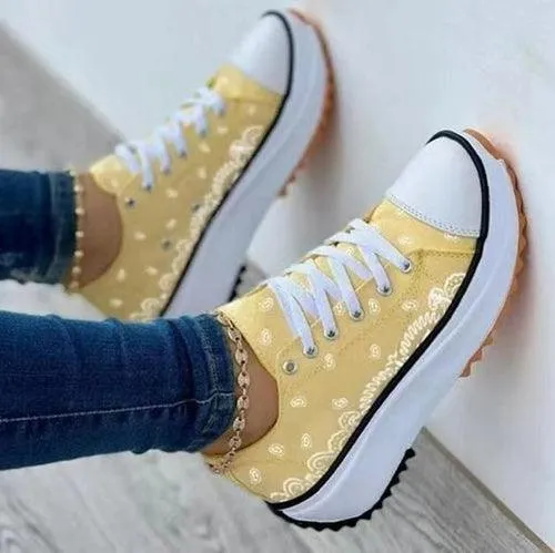 Fashion Women Sneakers Casual Sport Shoes Pattern Canvas