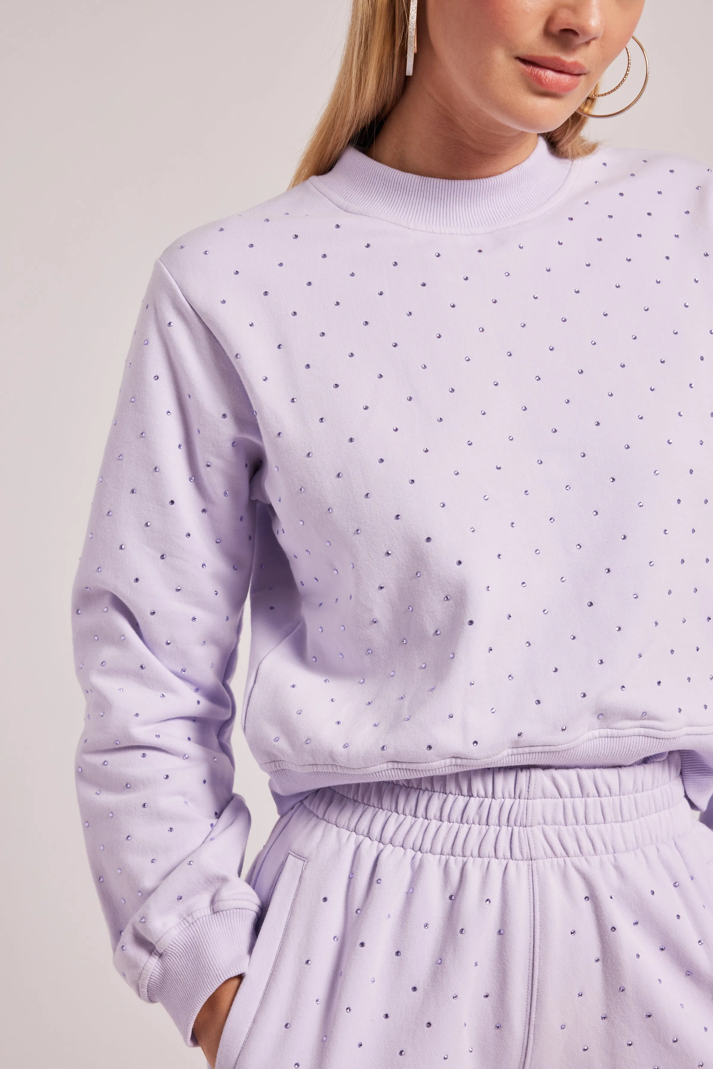 GEN Julie Crystal Sweatshirt in Lilac