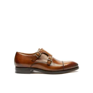 Goodyear straight cap monk strap tan brown