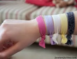 Hair & Wrist Bands (Pink & Blueberry)