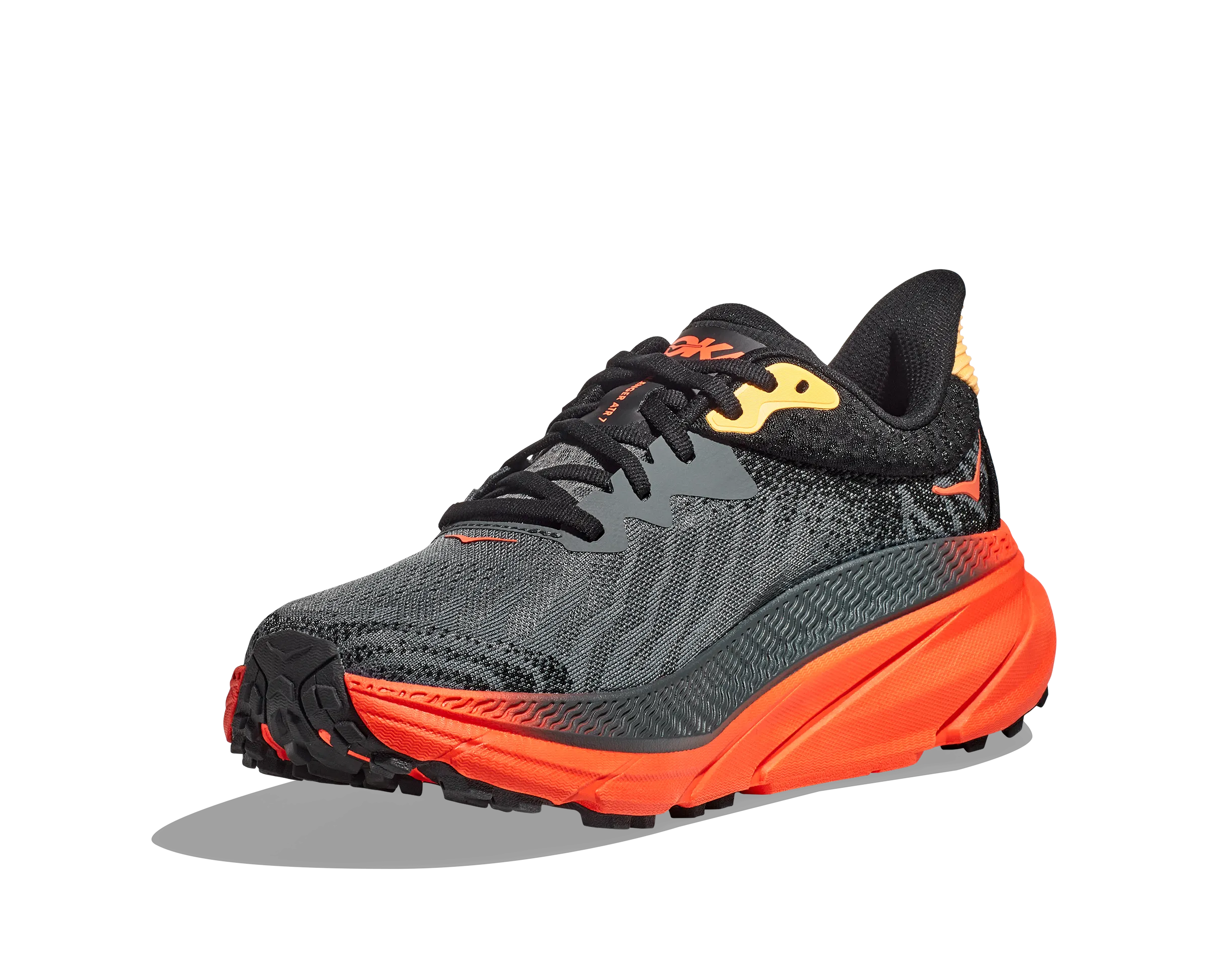 Men's Hoka Challenger 7 Color: Castlerock/Flame