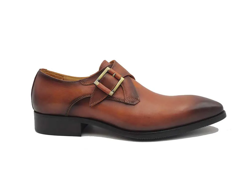 Monk Strap Buckle Leather Shoes