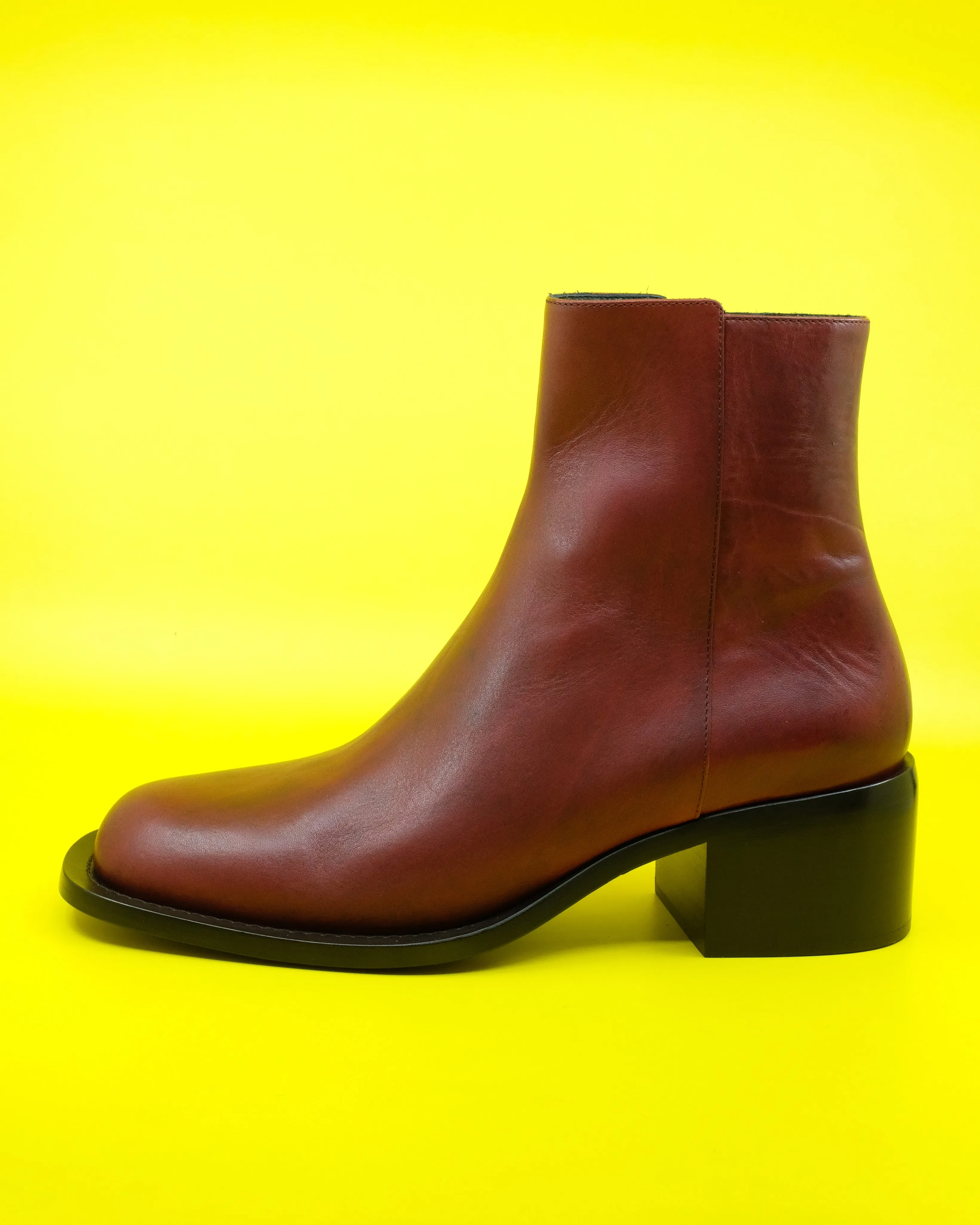 Red Square Toe Frankie Boot