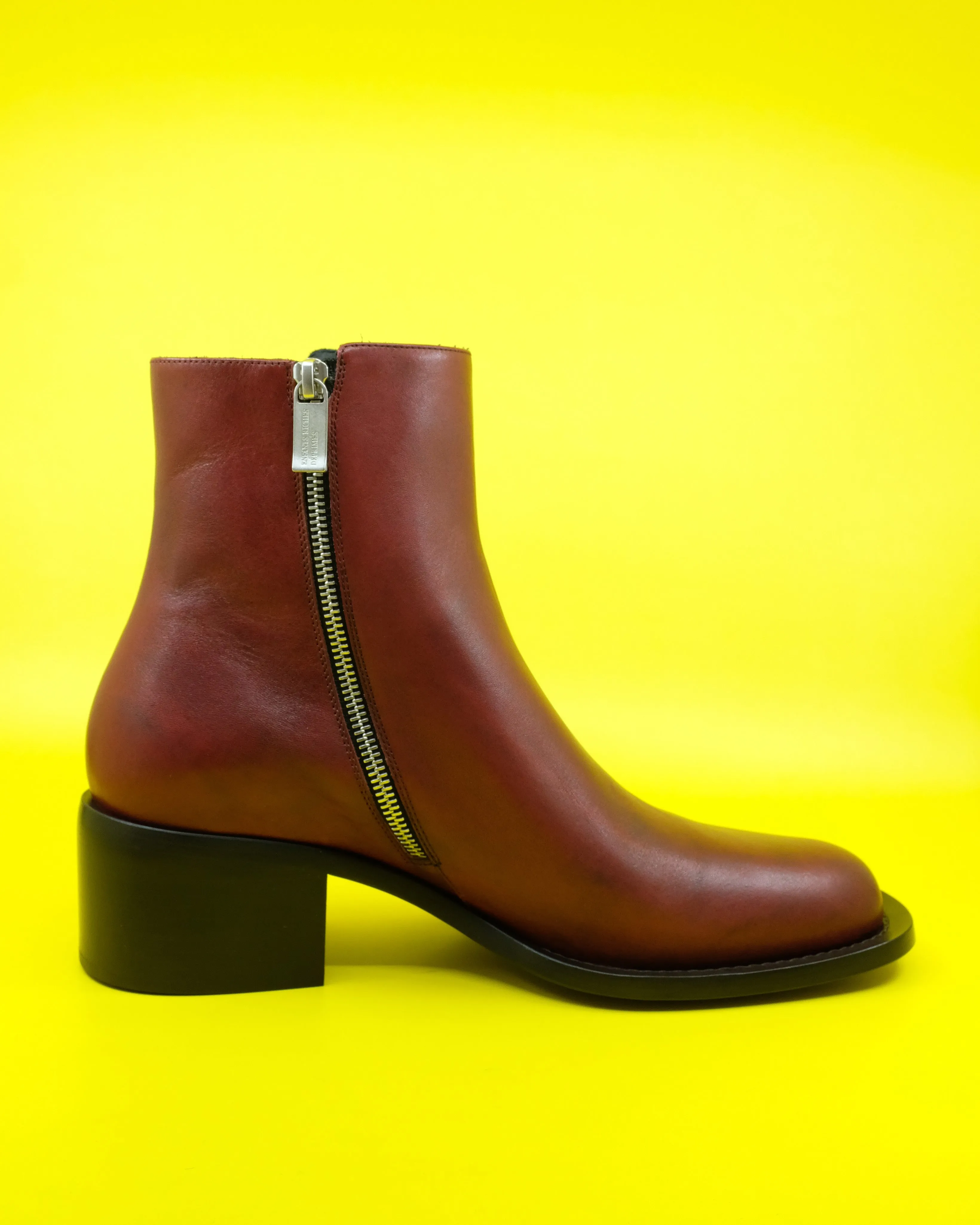 Red Square Toe Frankie Boot