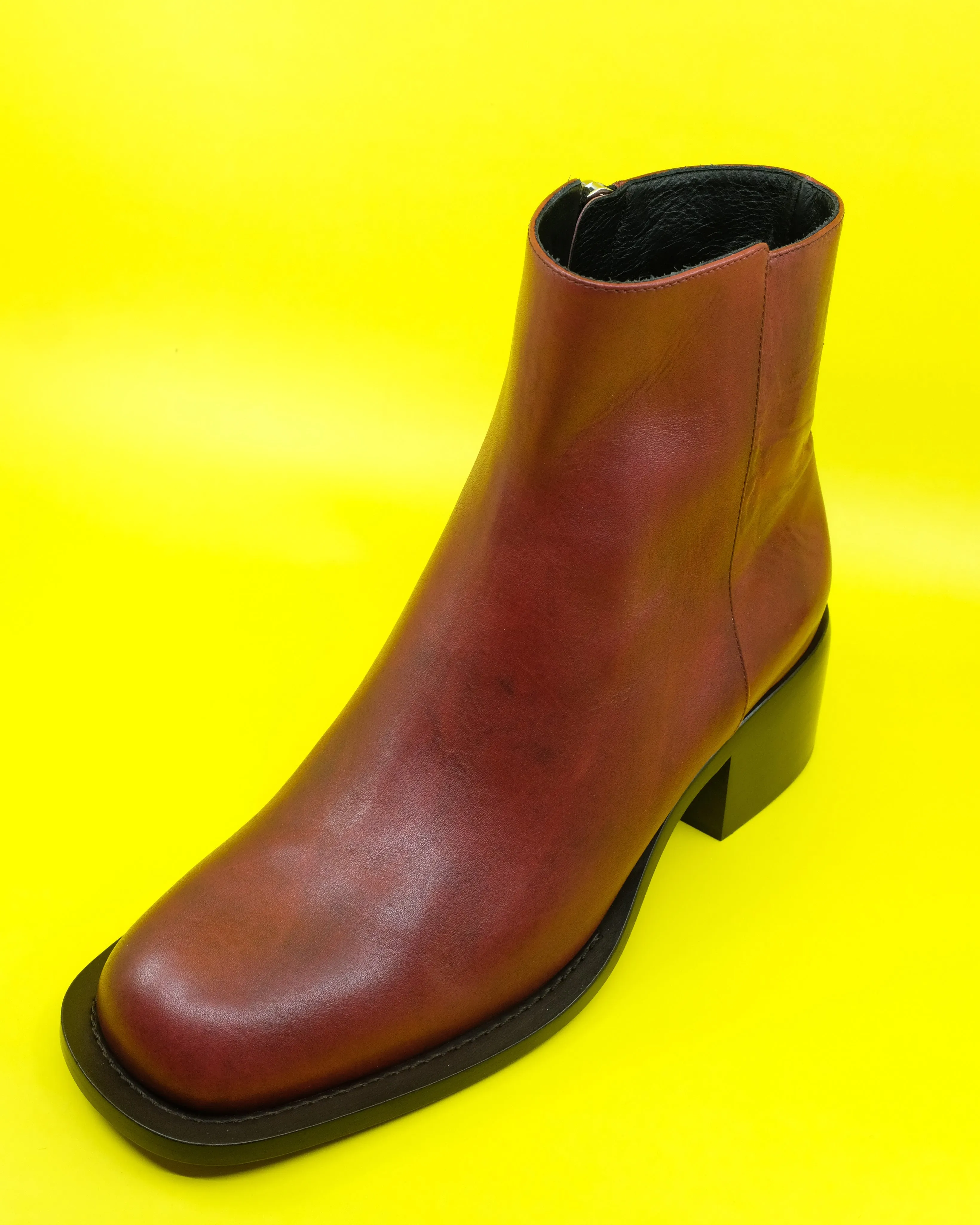 Red Square Toe Frankie Boot