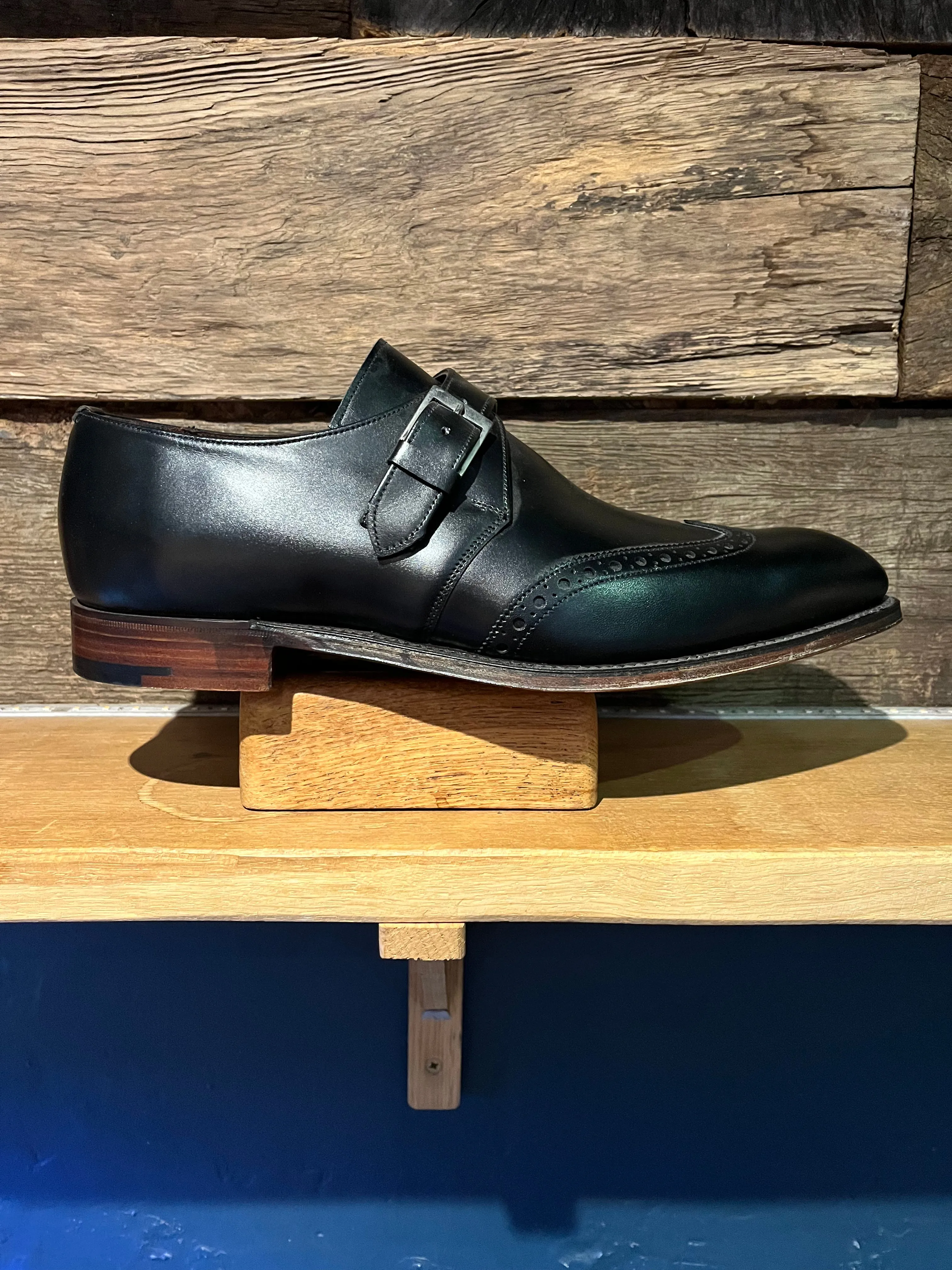 Regent - 'The Monk' Monk Strap Shoes - Black Calf Leather