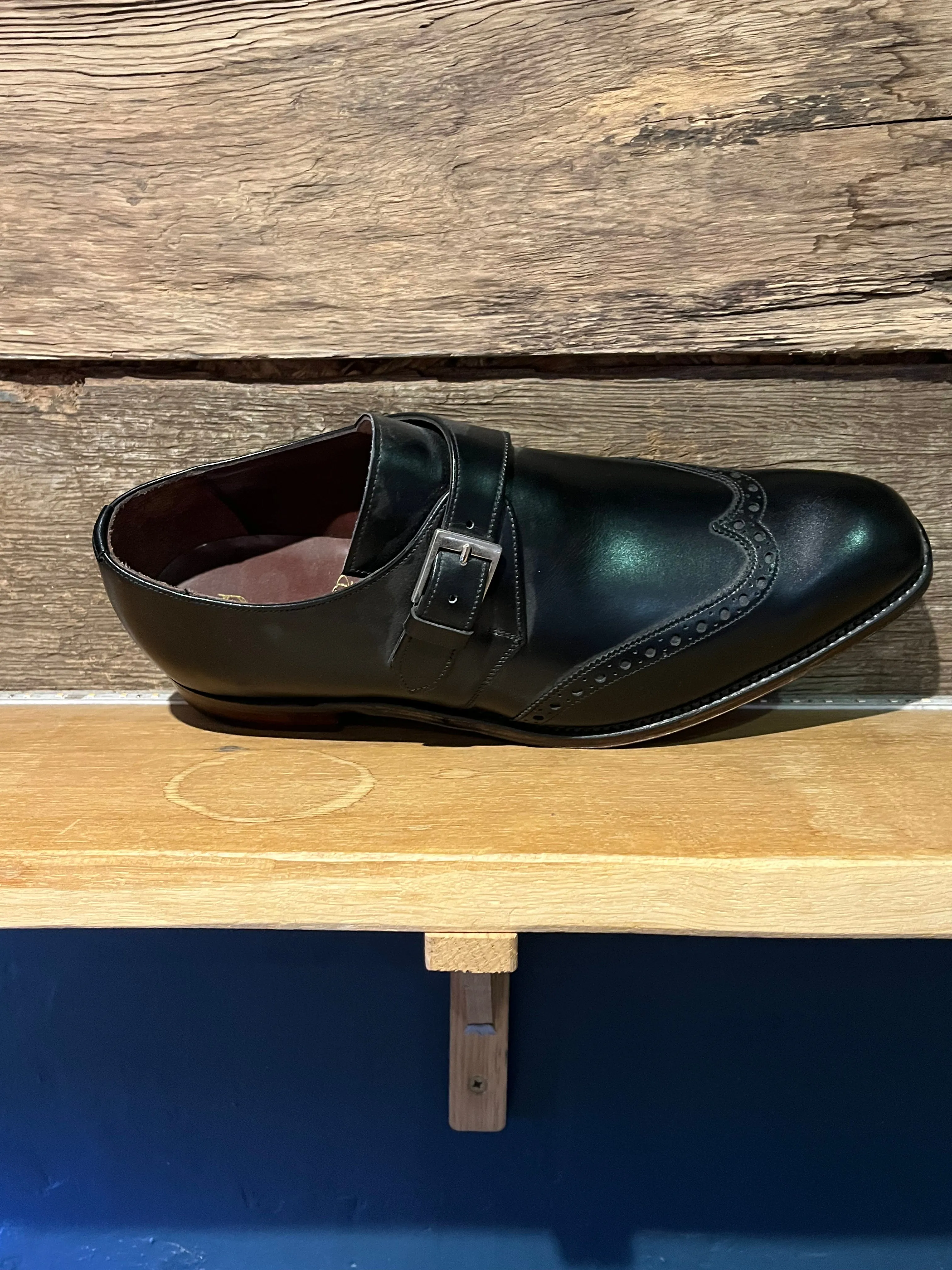 Regent - 'The Monk' Monk Strap Shoes - Black Calf Leather