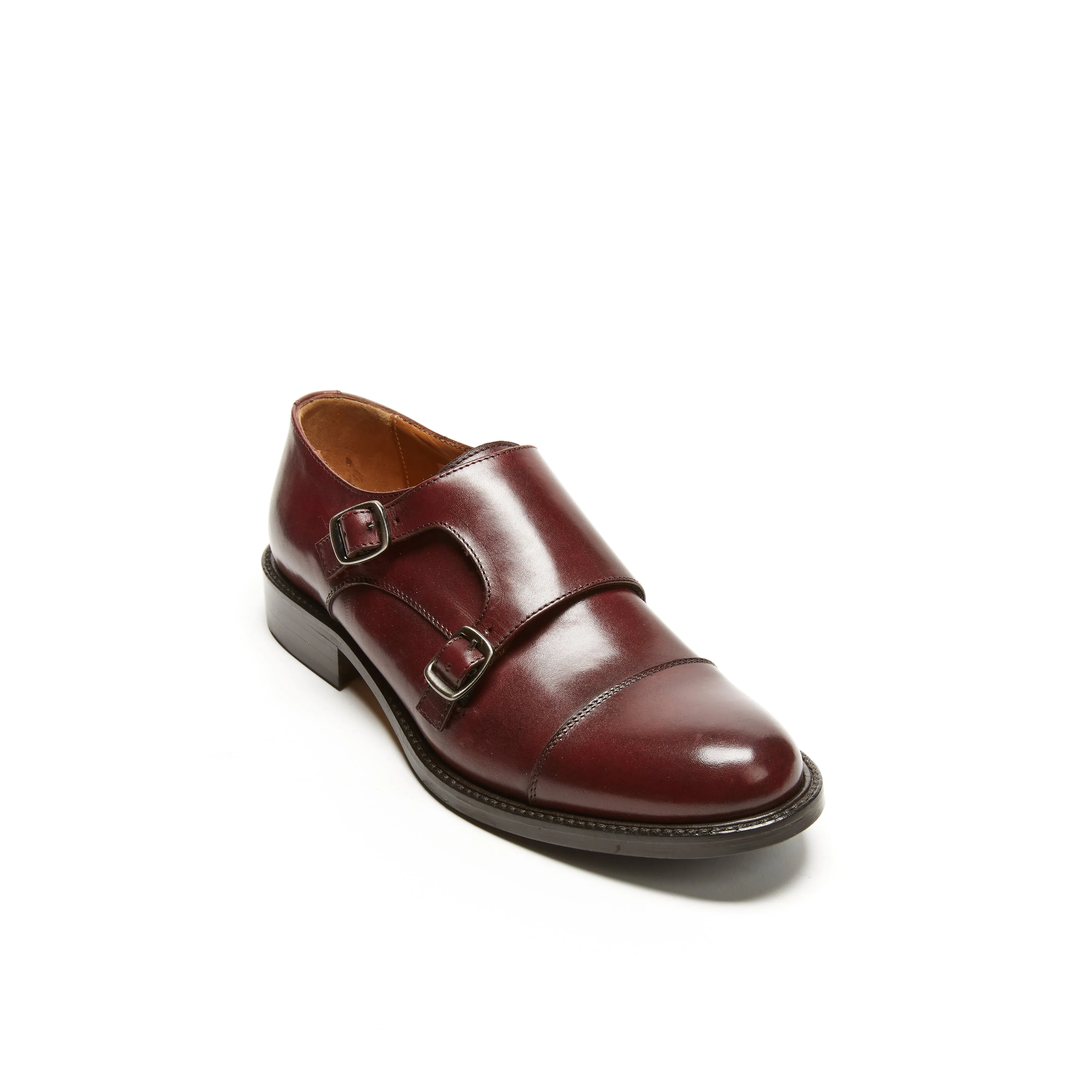 Straight cap monk strap bordeaux