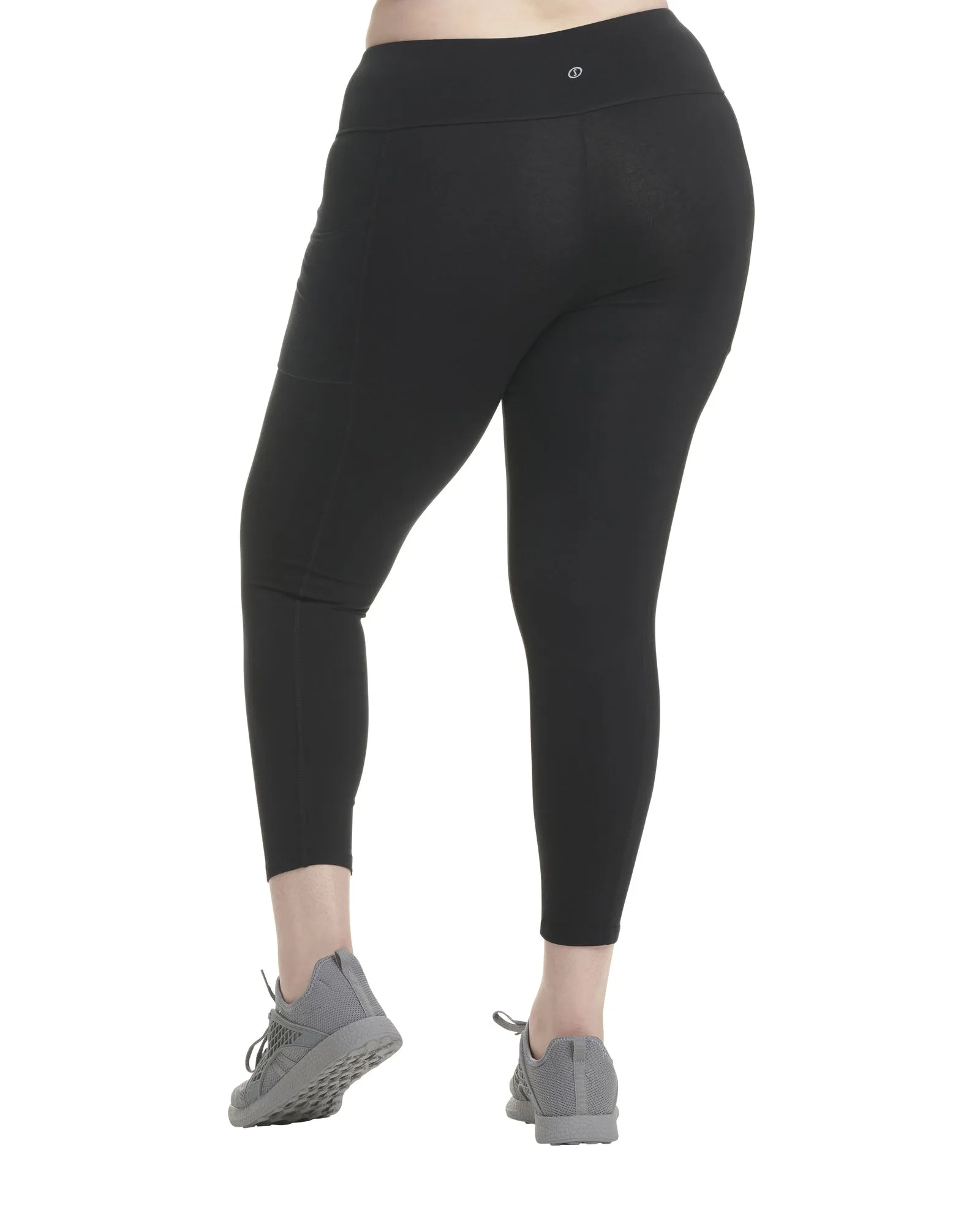 Tahlia Long Stride Cropped Legging | Black