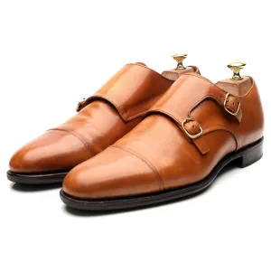 Tan Brown Leather Double Monk Strap UK 8 F