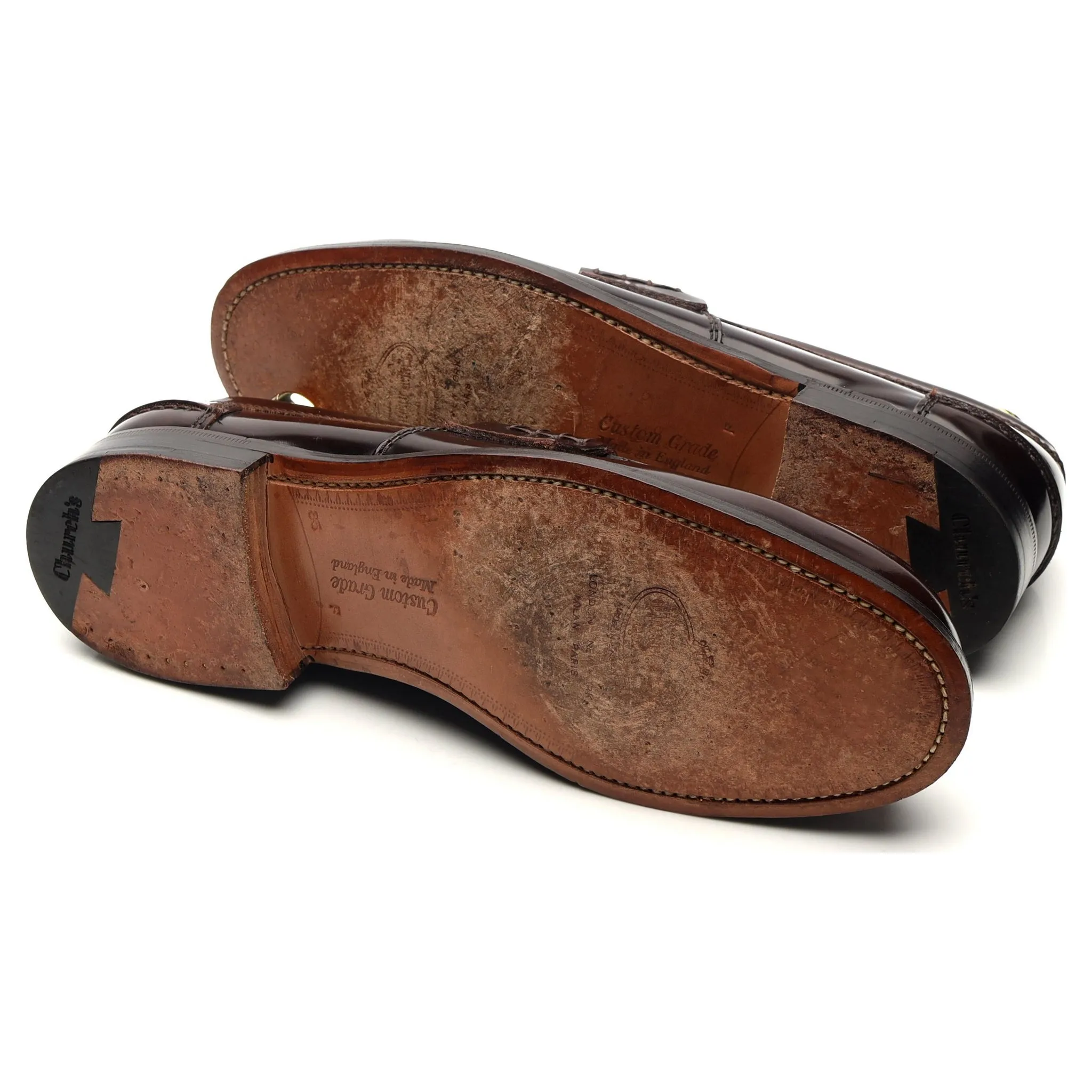 'Tunbridge' Dark Brown Leather Loafers UK 8.5 F