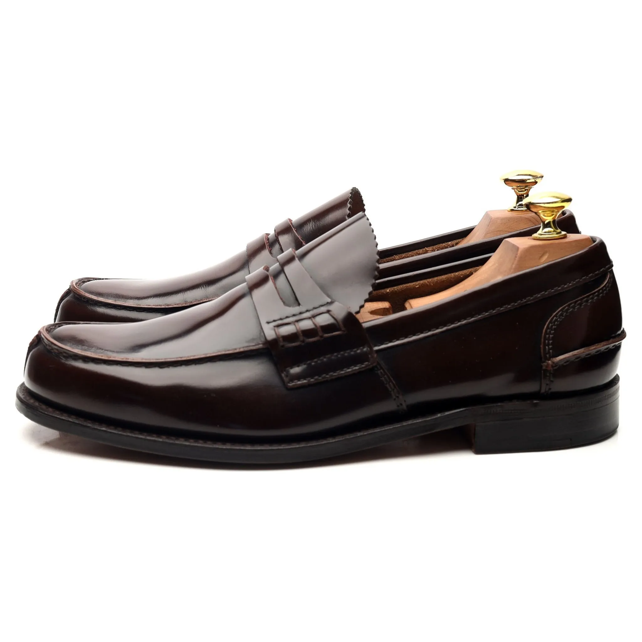 'Tunbridge' Dark Brown Leather Loafers UK 8.5 F