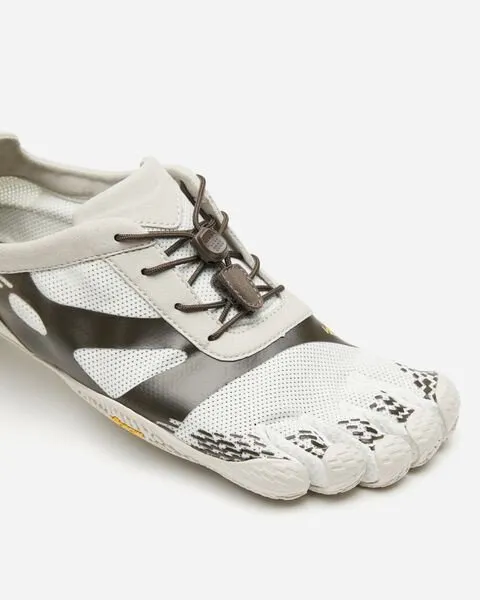 Vibram Five Fingers Mens KSO EVO Shoes Barefoot Feel Footwear - White/Brown/White