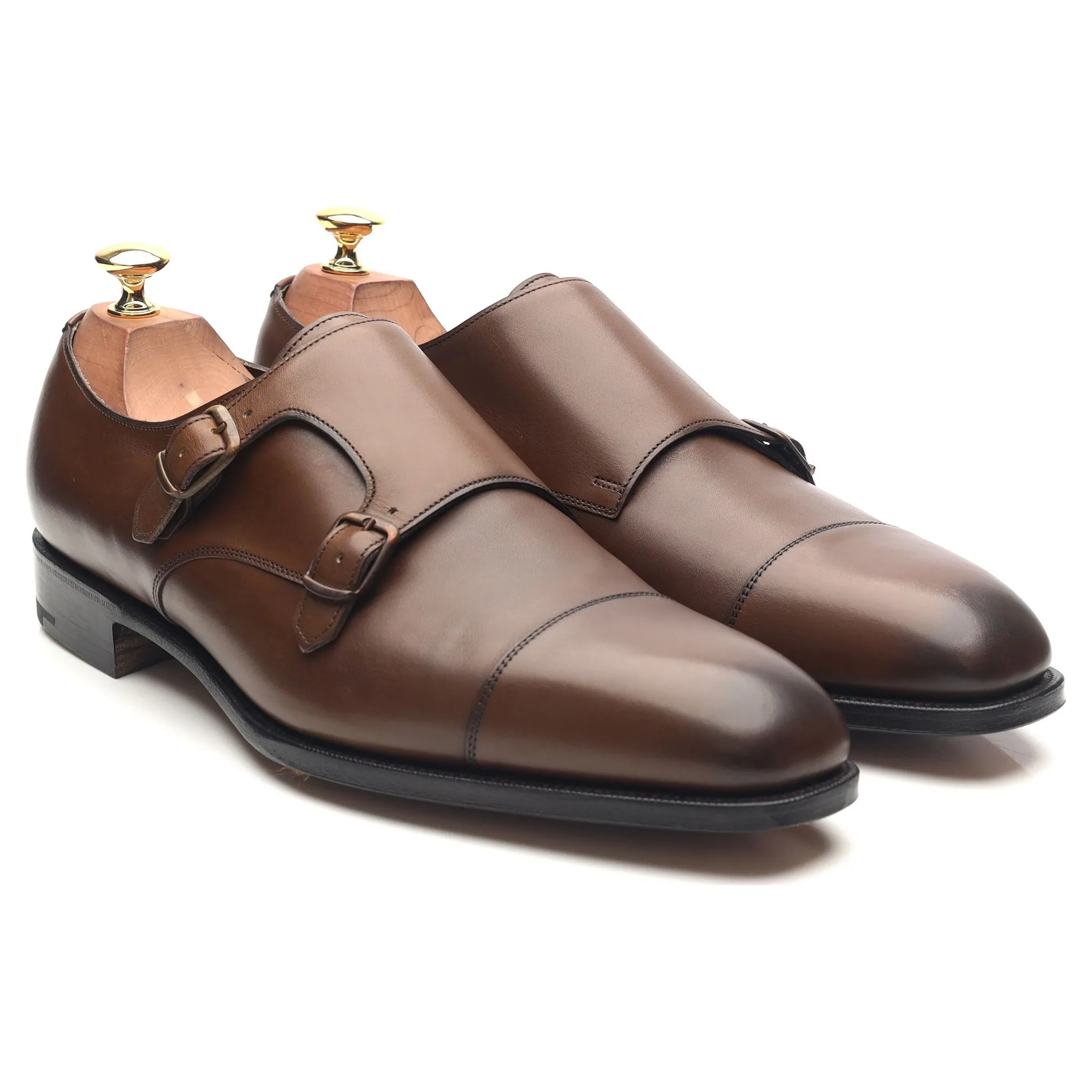 'Westminster' Dark Brown Leather Double Monk Strap UK 9.5 E