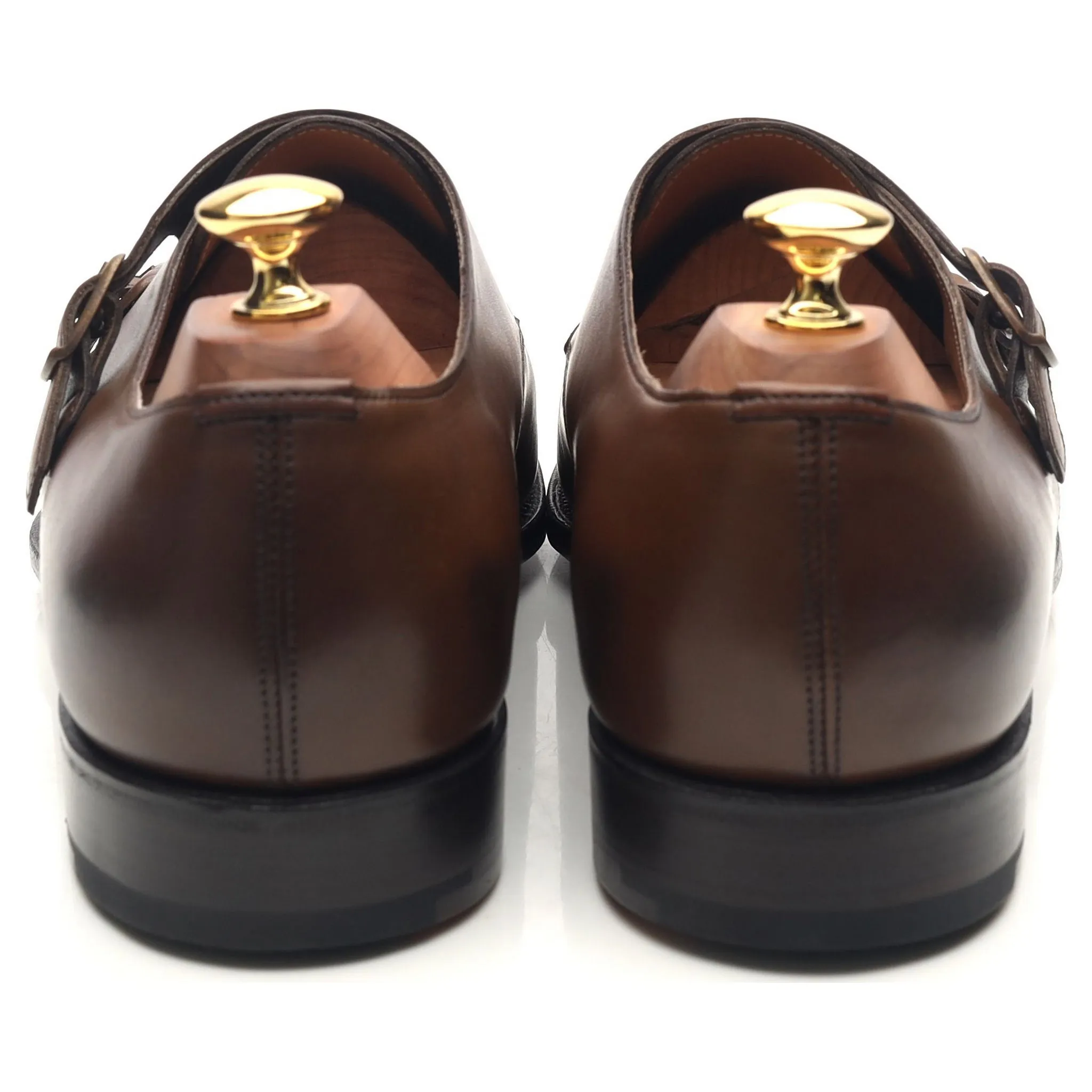 'Westminster' Dark Brown Leather Double Monk Strap UK 9.5 E