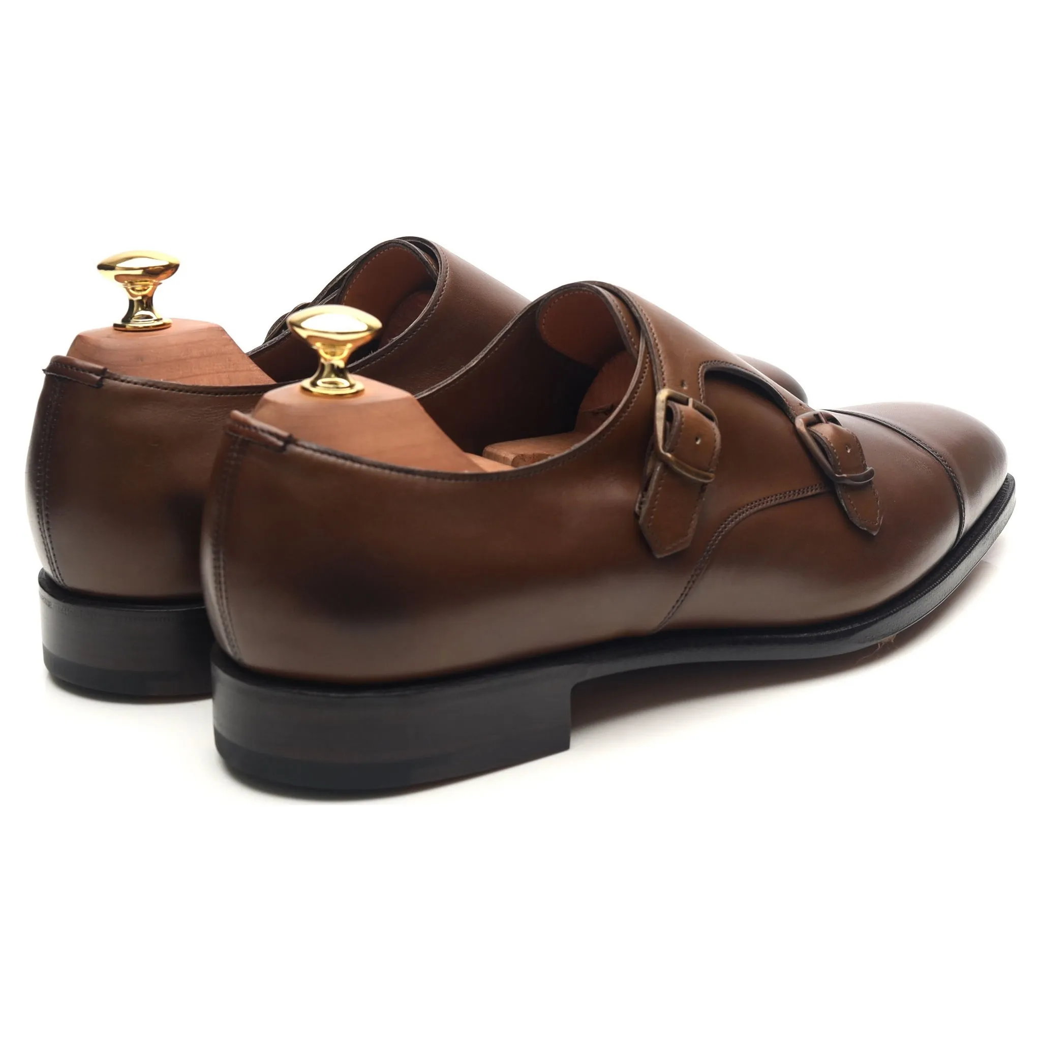 'Westminster' Dark Brown Leather Double Monk Strap UK 9.5 E