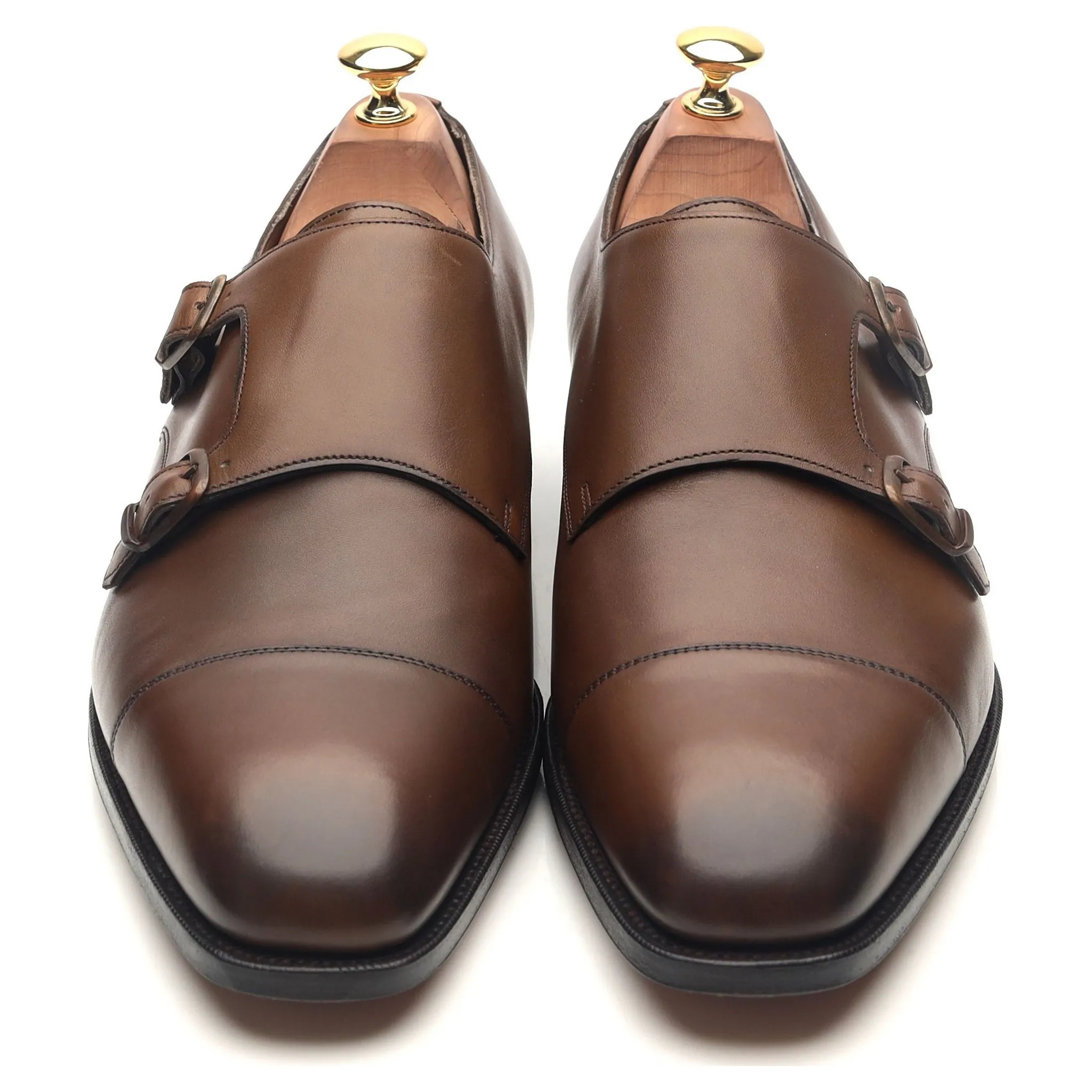 'Westminster' Dark Brown Leather Double Monk Strap UK 9.5 E