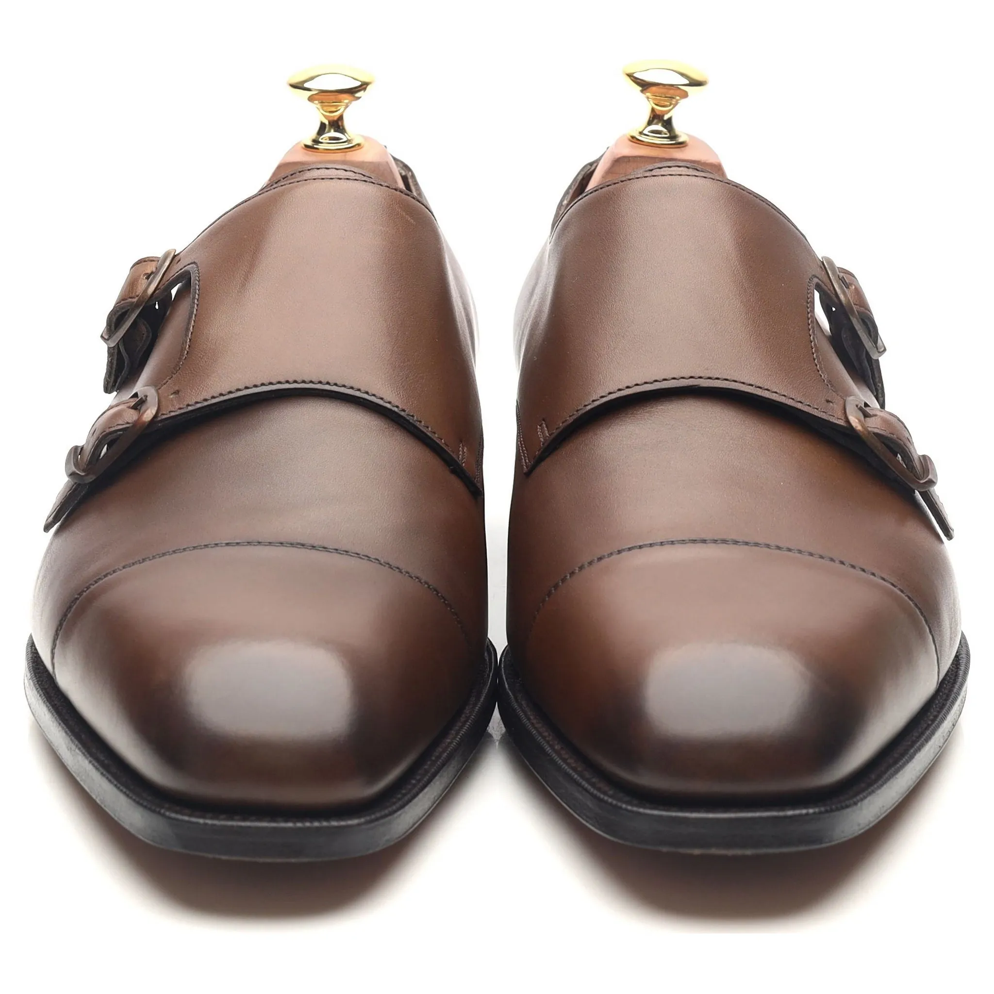 'Westminster' Dark Brown Leather Double Monk Strap UK 9.5 E