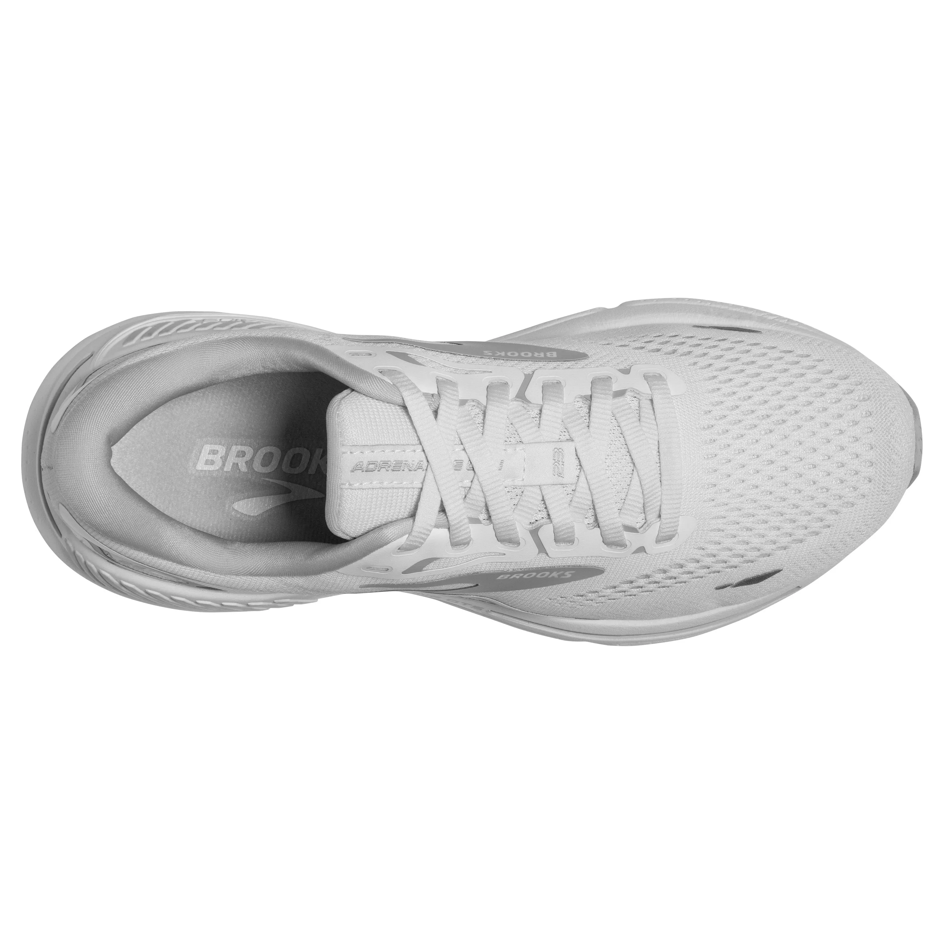 Women's Brooks Adrenaline GTS 23 1203811B104 Color: White/Oyster/Silver