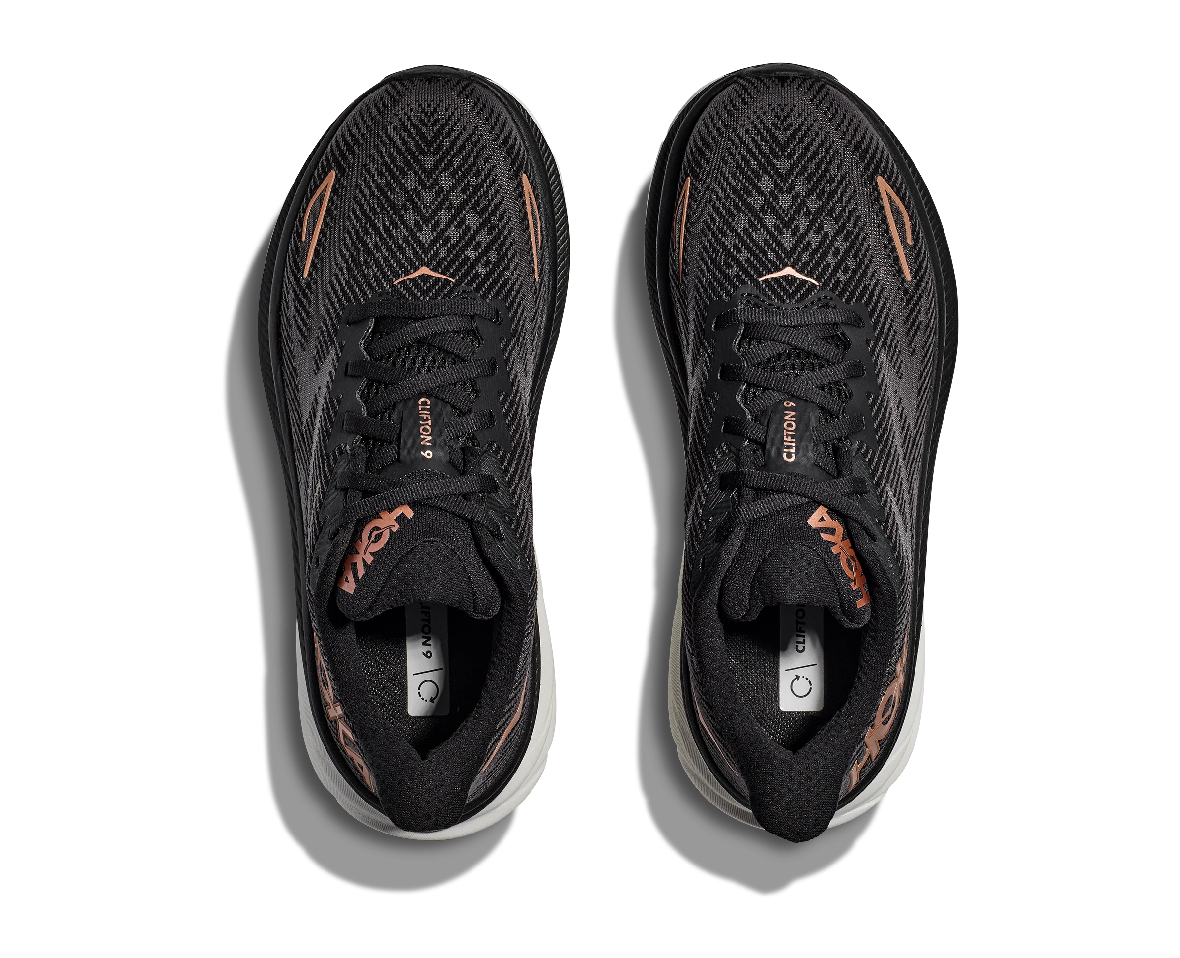 Women's Hoka Clifton 9 Color: Black/Copper